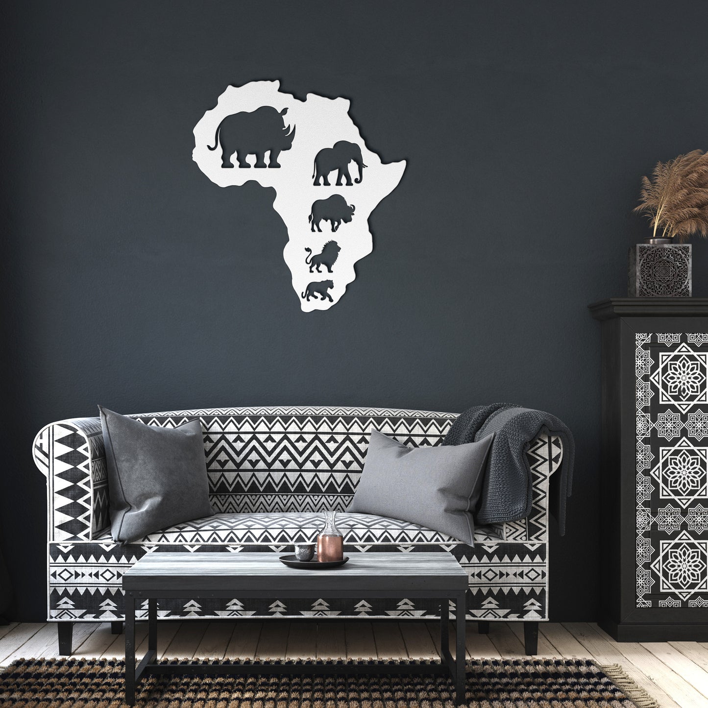 Africa’s Big Five - Die-Cut Metal Wall Art #3