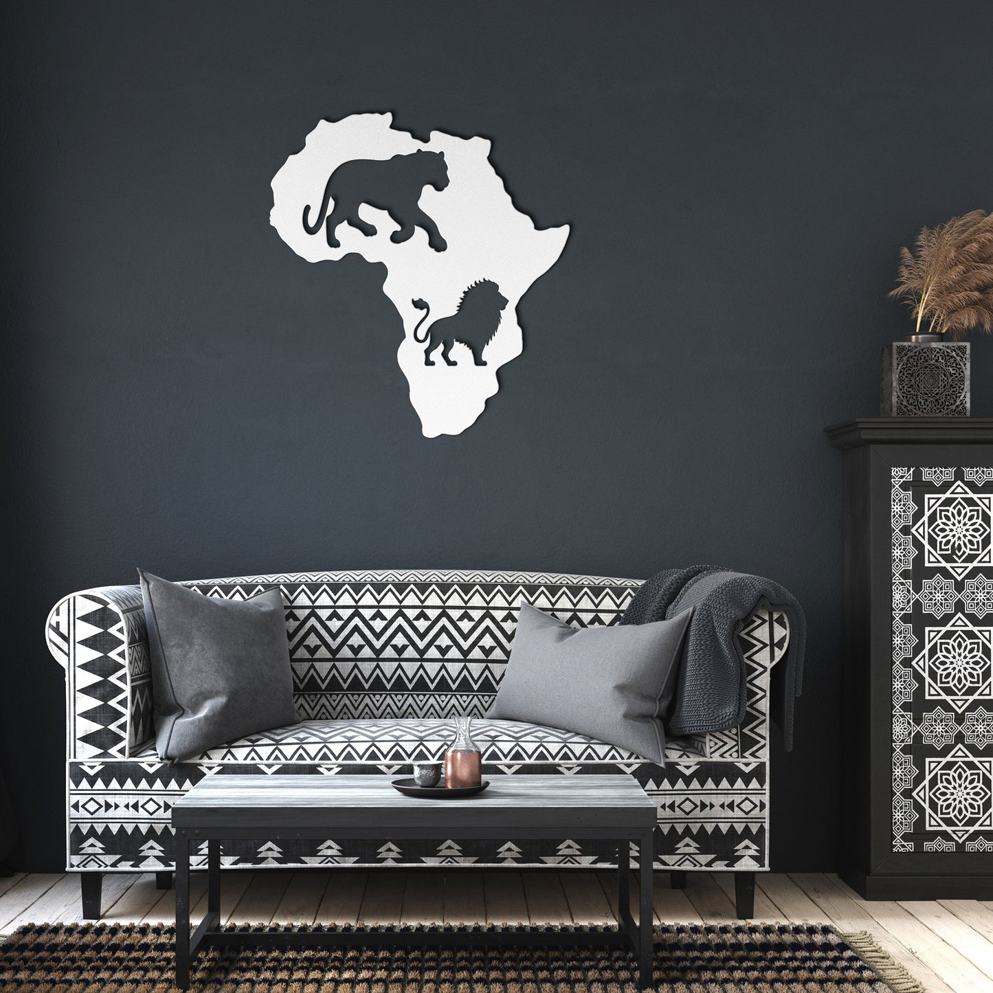 Africa’s Big Five - Die-Cut Metal Wall Art - Leopard and Lion #7