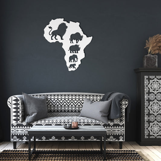 Africa’s Big Five - Die-Cut Metal Wall Art #5