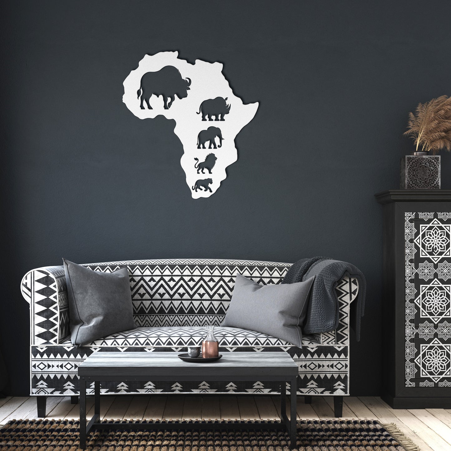 Africa’s Big Five - Die-Cut Metal Wall Art #4
