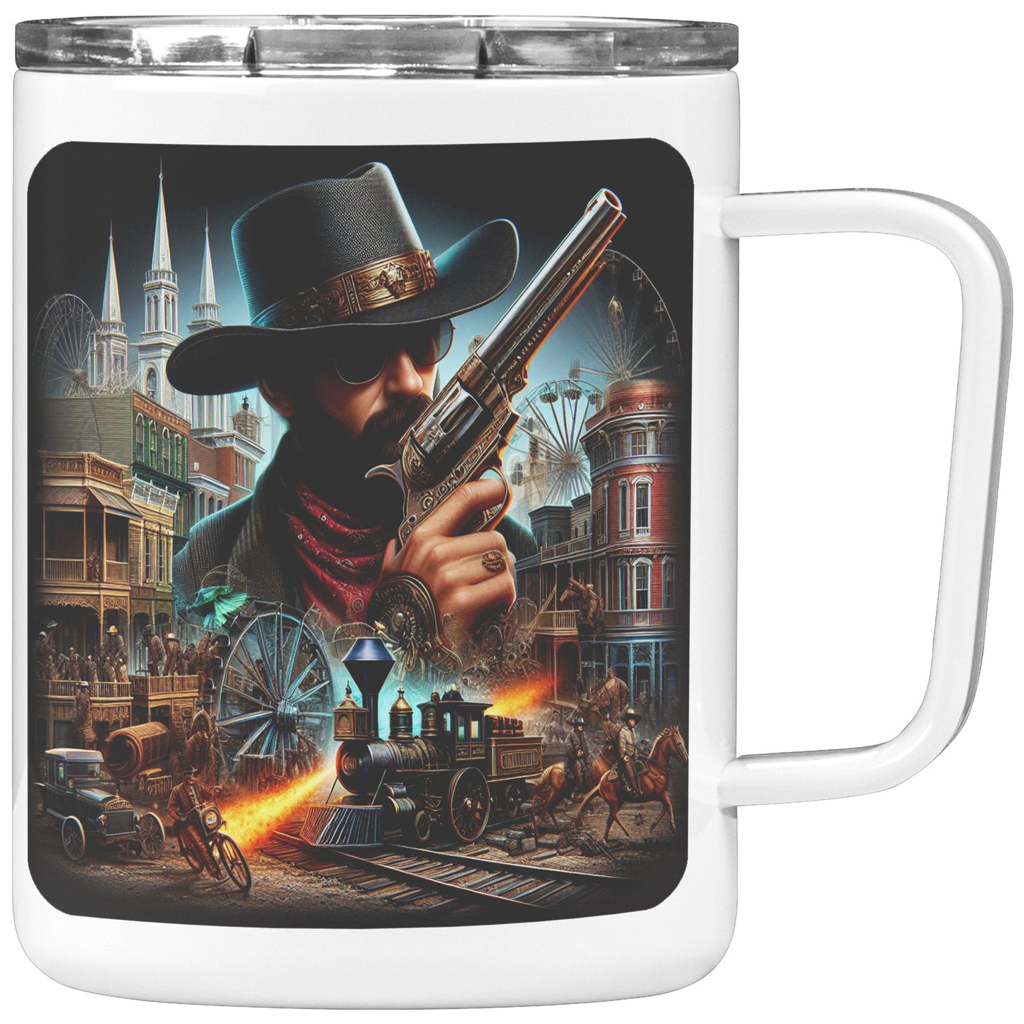 American Western Cowboy and Cowgirl - Coffee Mug #1