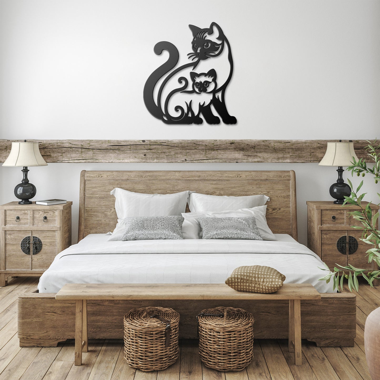 Cat Breeds - Die-Cut Metal Wall Art - Siamese #11