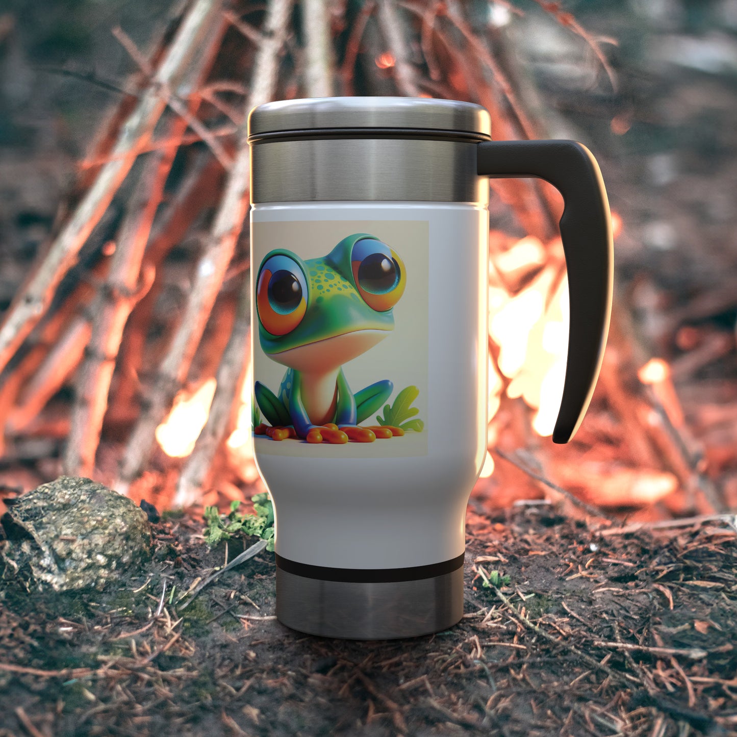 Cute & Adorable Amphibians - 14oz Travel Mug - Frog #1