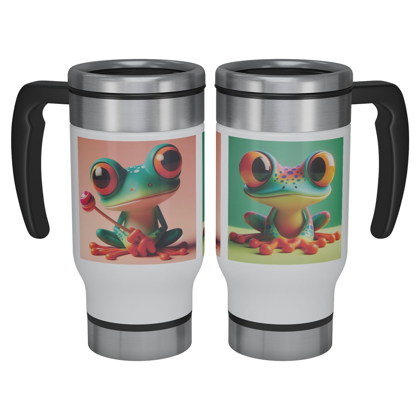 Cute & Adorable Amphibians - 14oz Travel Mug - Frog #2