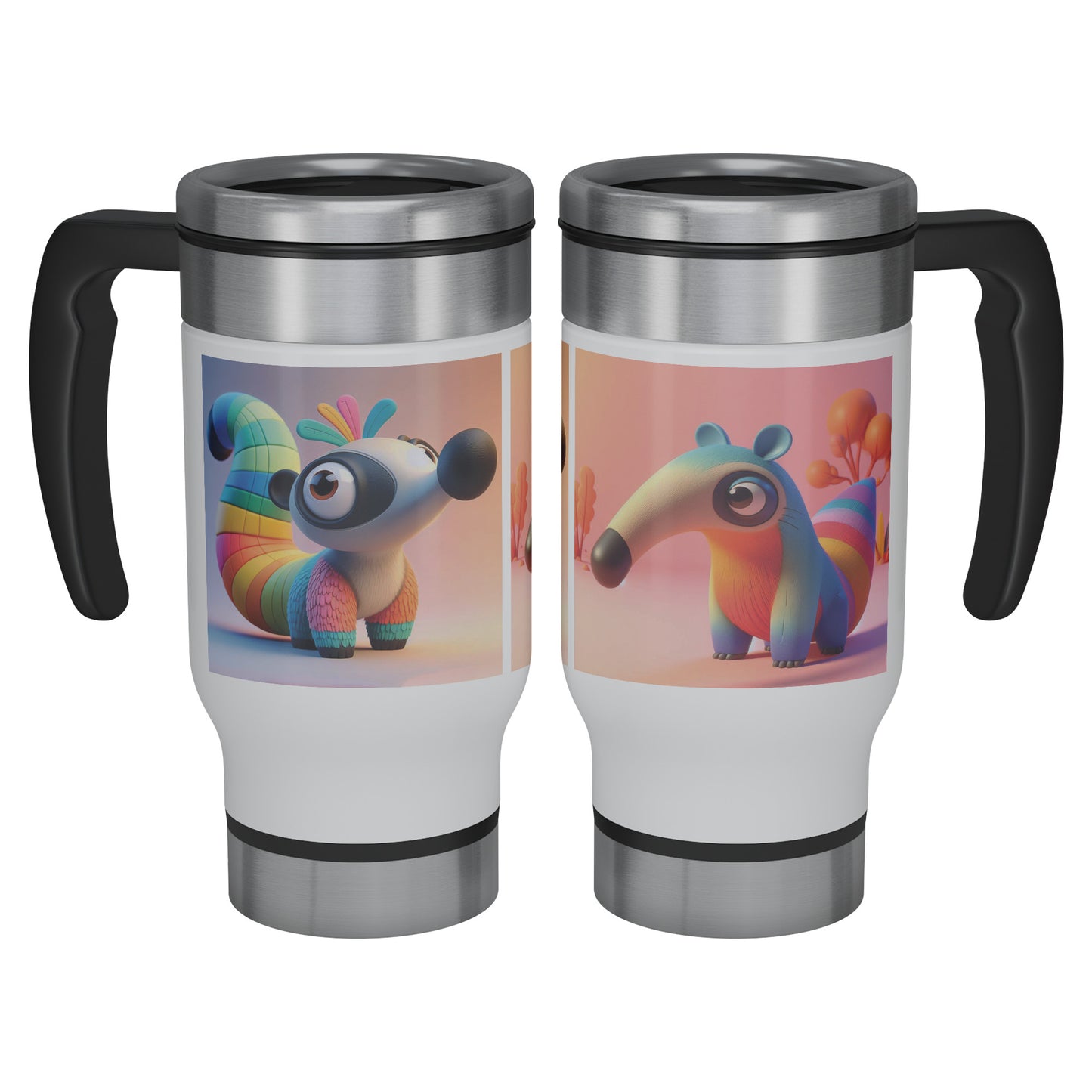 Cute & Adorable Animals - 14oz Travel Mug - Anteaters #1