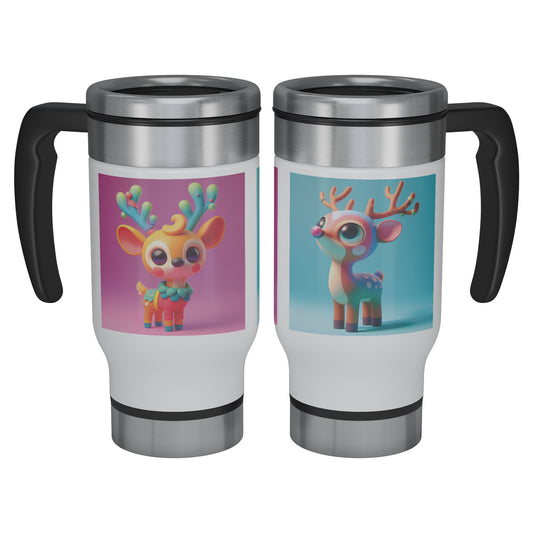 Cute & Adorable Animals - 14oz Travel Mug - Deer #2