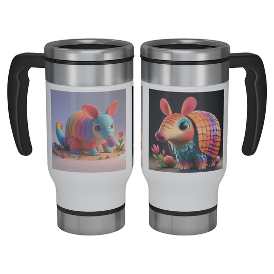 Cute & Adorable Animals - 14oz Travel Mug - Armadillos #1