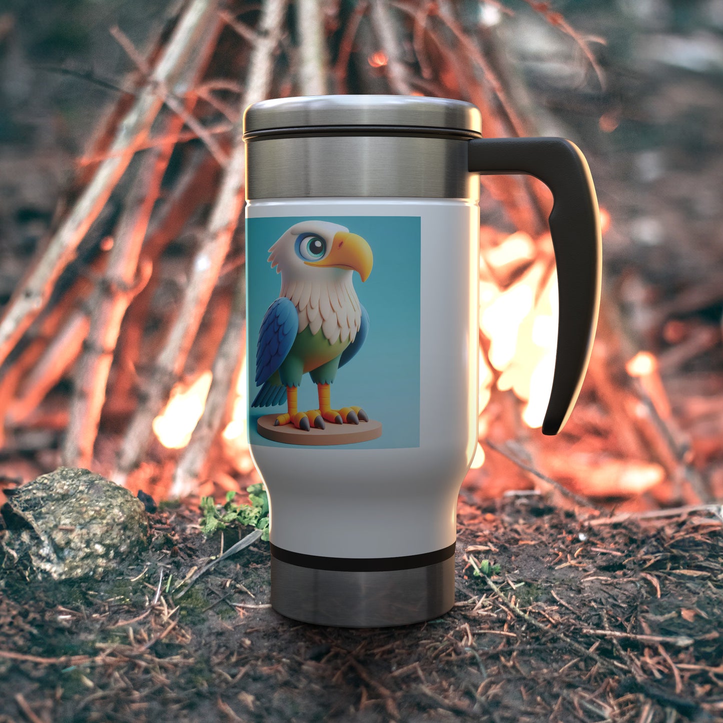 Cute & Adorable Birds - 14oz Travel Mug - Eagle #2