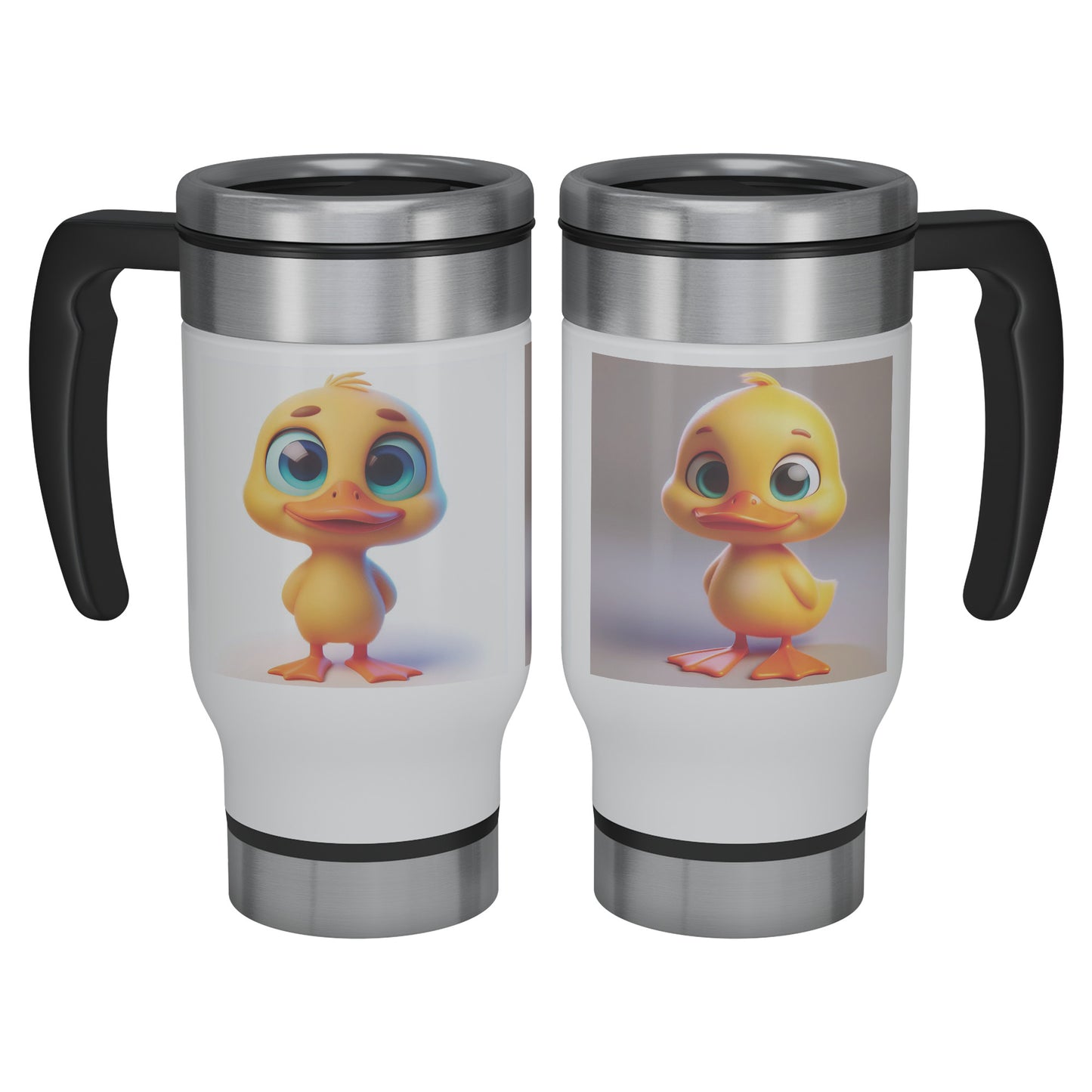 Cute & Adorable Birds - 14oz Travel Mug - Duckling #1
