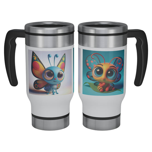 Cute & Adorable Insects - 14oz Travel Mug - Butterflies #2