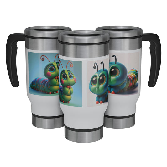 Cute & Adorable Insects - 14oz Travel Mug - Caterpillars #1