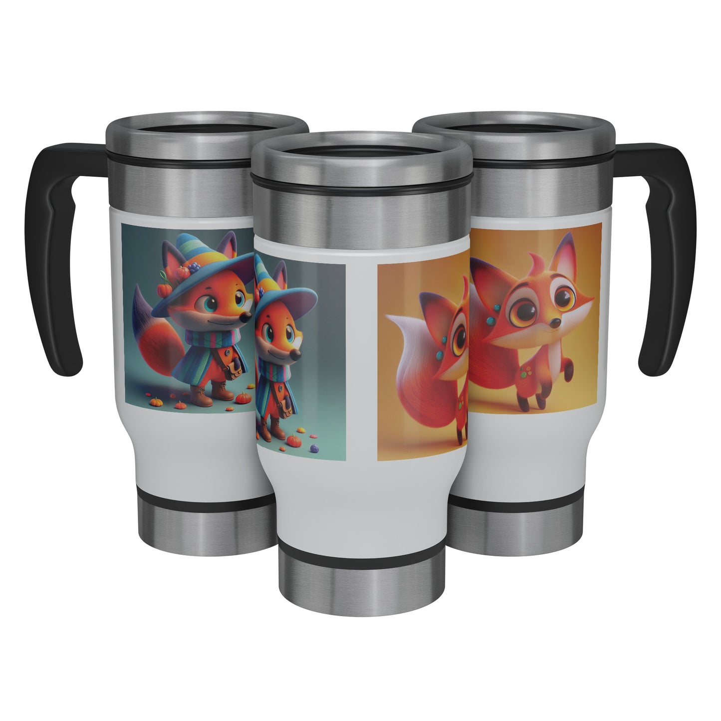 Cute & Adorable Mammals - 14oz Travel Mug - Fox #1
