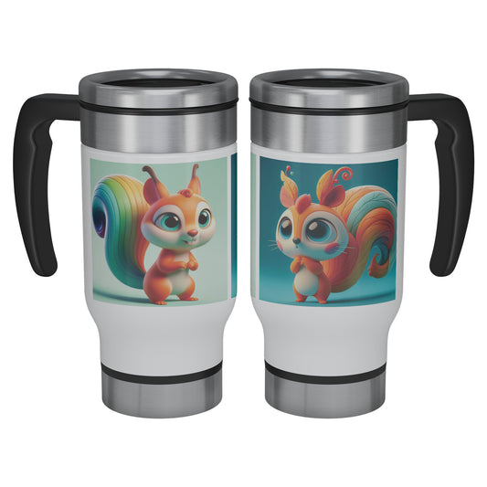 Cute & Adorable Small Mammals - 14oz Travel Mug - Squirrels #2