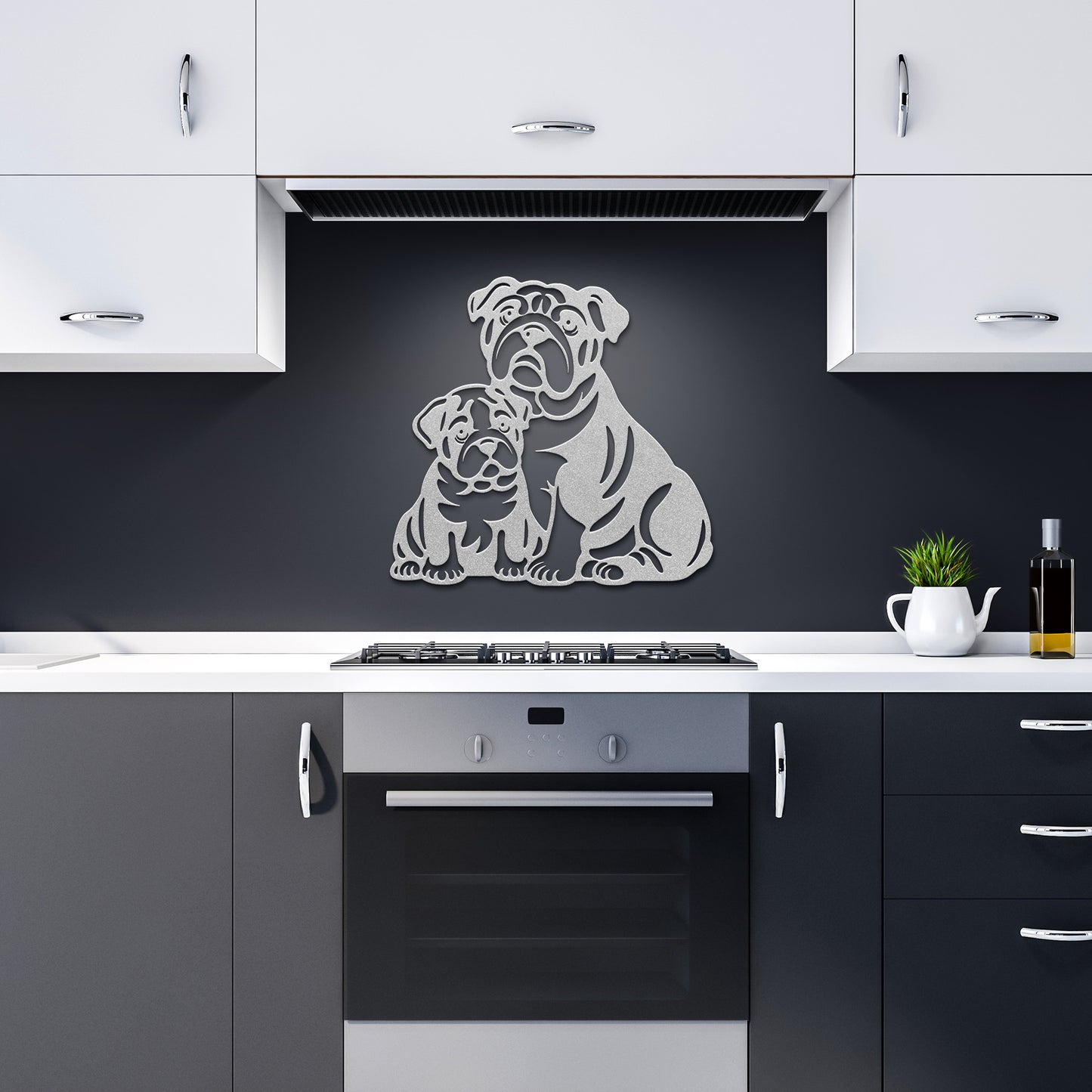 Dog Breeds - Die-Cut Metal Wall Art - Bulldog #3