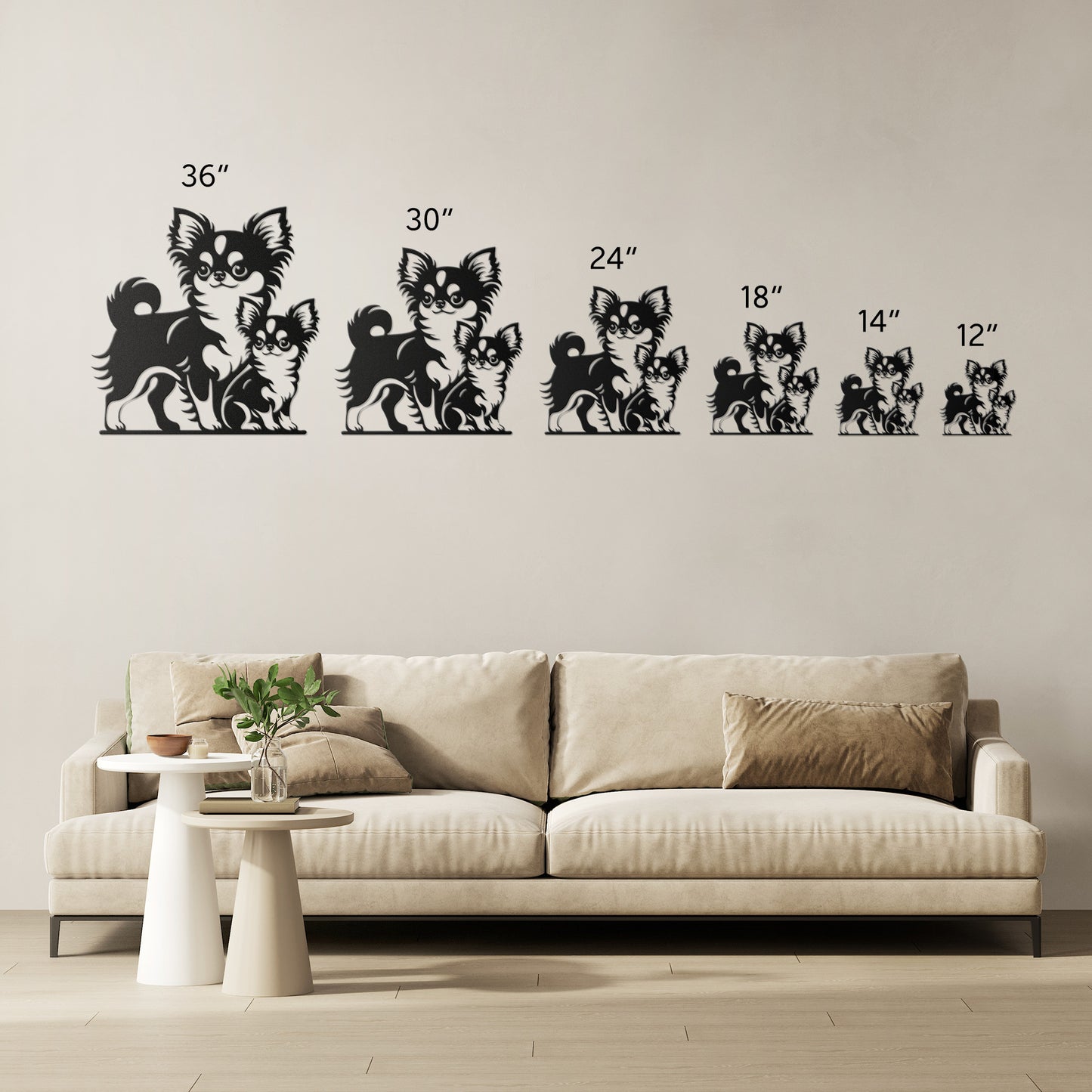 Dog Breeds - Die-Cut Metal Wall Art - Chihuahua #5