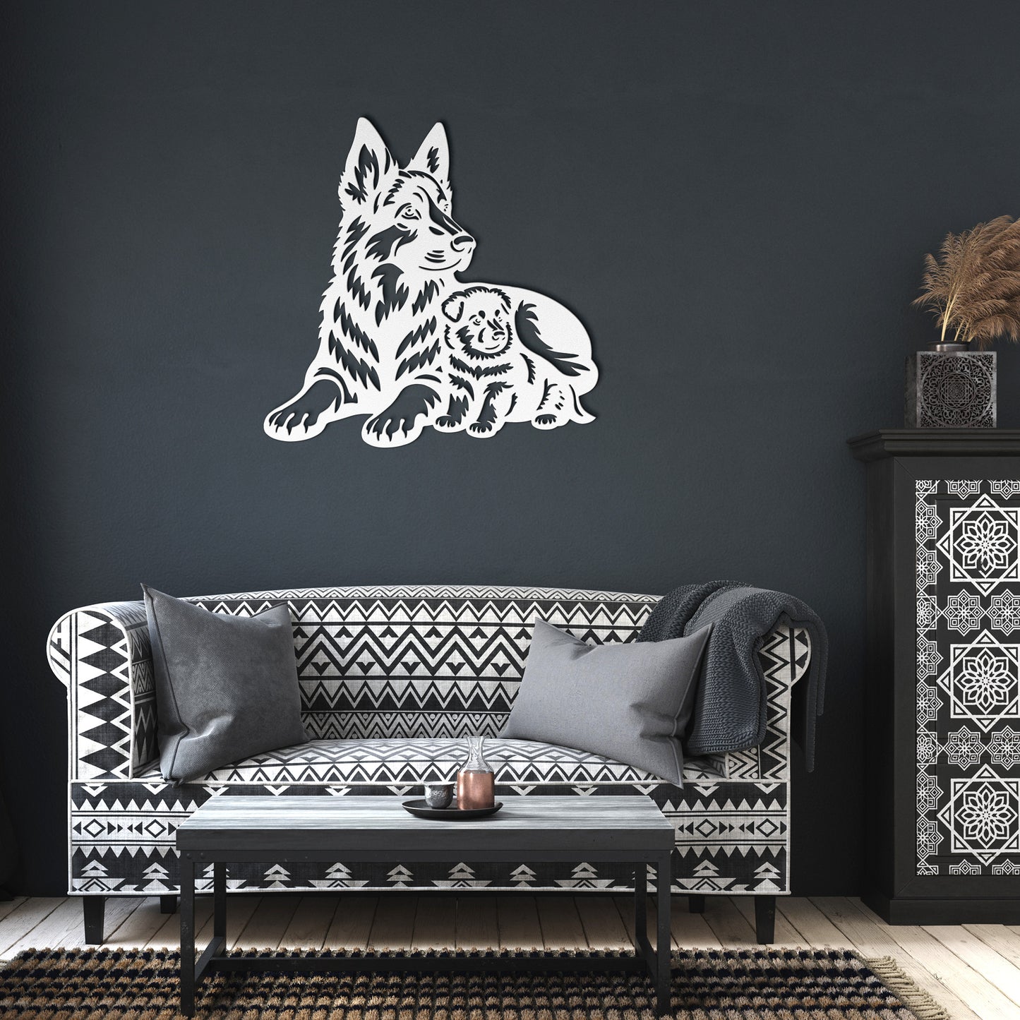 Dog Breeds - Die-Cut Metal Wall Art - German Shephard #1