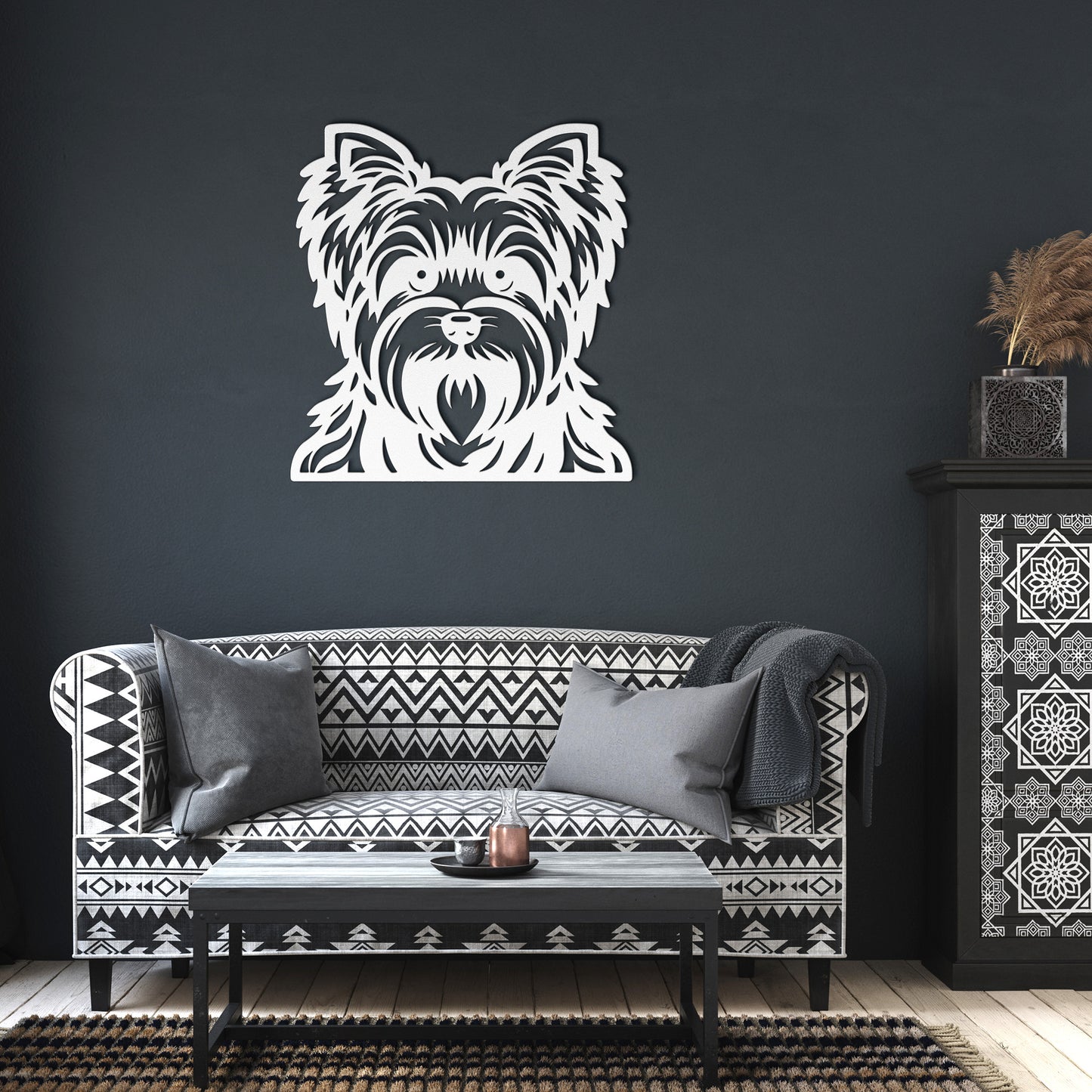 Dog Breeds - Die-Cut Metal Wall Art - Yorkshire Terrier #12