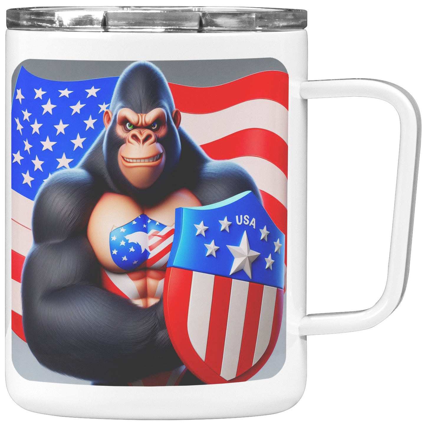 Grumpy Gorilla - Insulated Coffee Mug #11