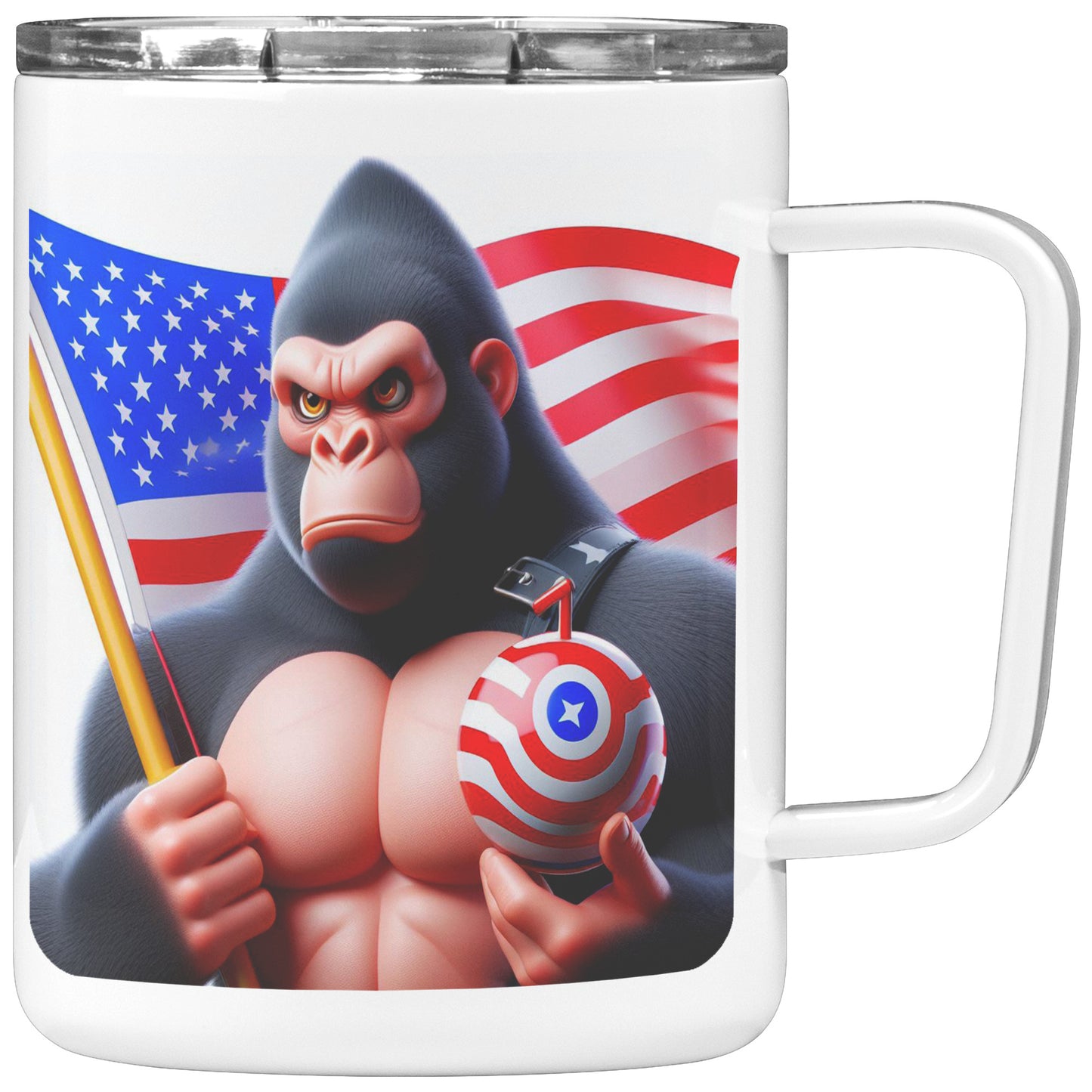 Grumpy Gorilla - Insulated Coffee Mug #10