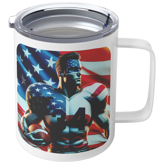 Man Football Player - Insulated Coffee Mug #19