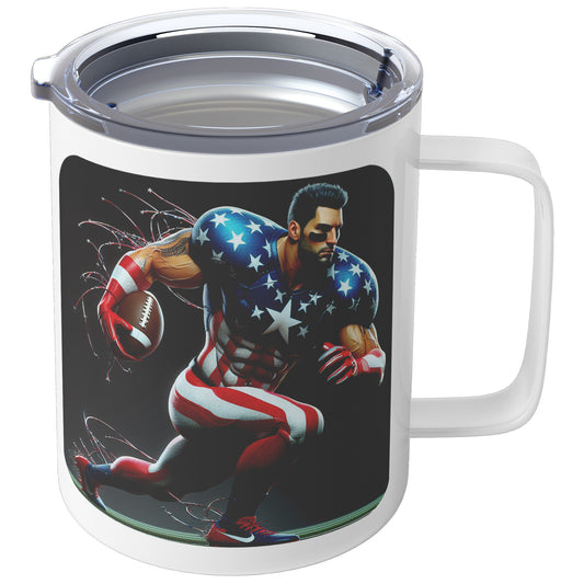 Man Football Player - Insulated Coffee Mug #13
