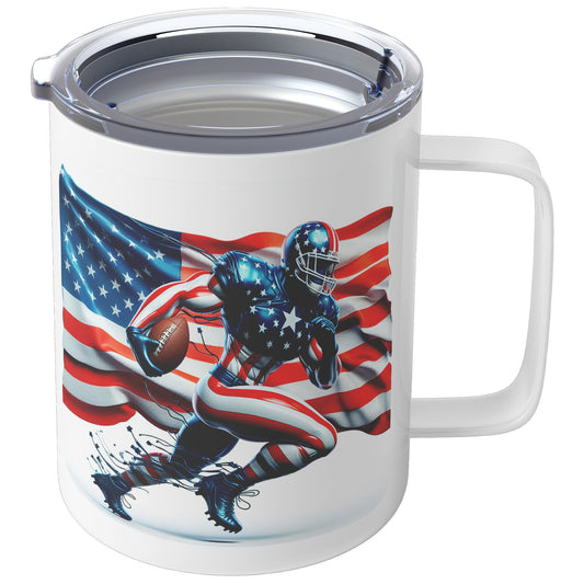 Man Football Player - Insulated Coffee Mug #16