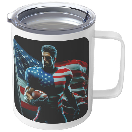 Man Football Player - Insulated Coffee Mug #17