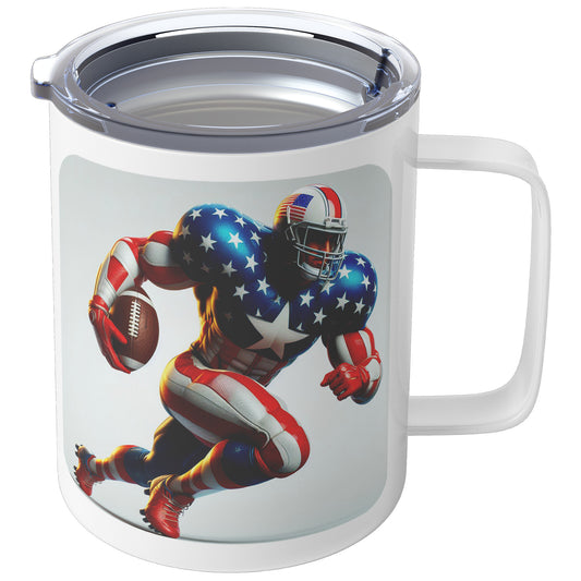 Man Football Player - Insulated Coffee Mug #15