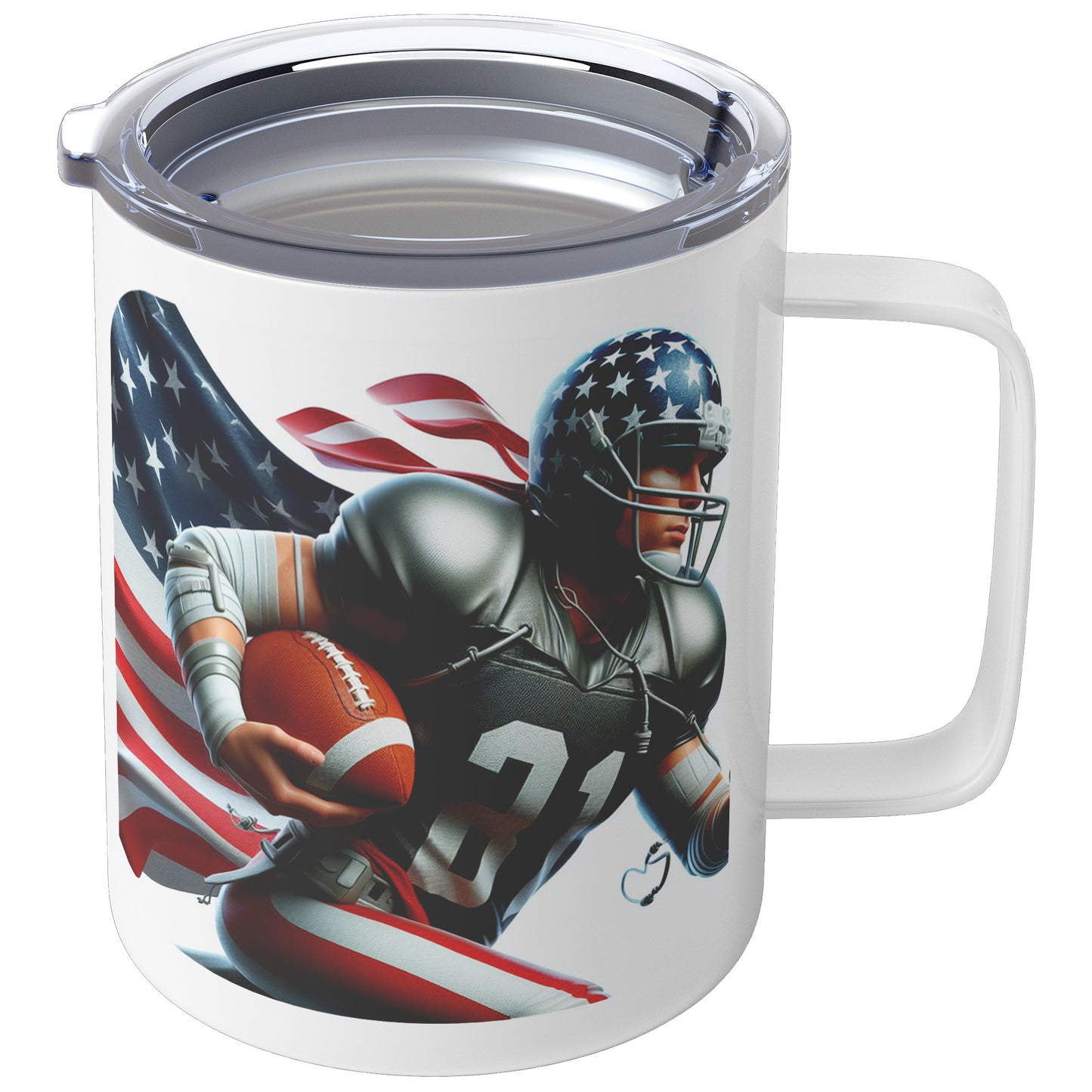 Man Football Player - Insulated Coffee Mug #40