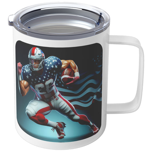 Man Football Player - Insulated Coffee Mug #14
