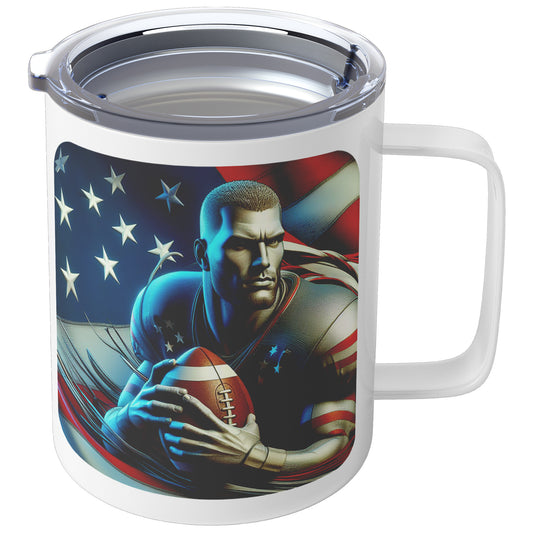 Man Football Player - Insulated Coffee Mug #28