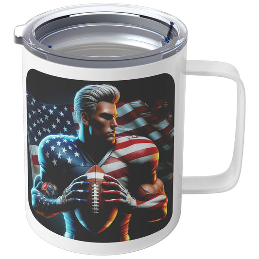 Man Football Player - Insulated Coffee Mug #26
