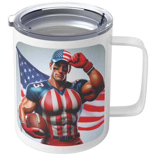 Man Football Player - Insulated Coffee Mug #41