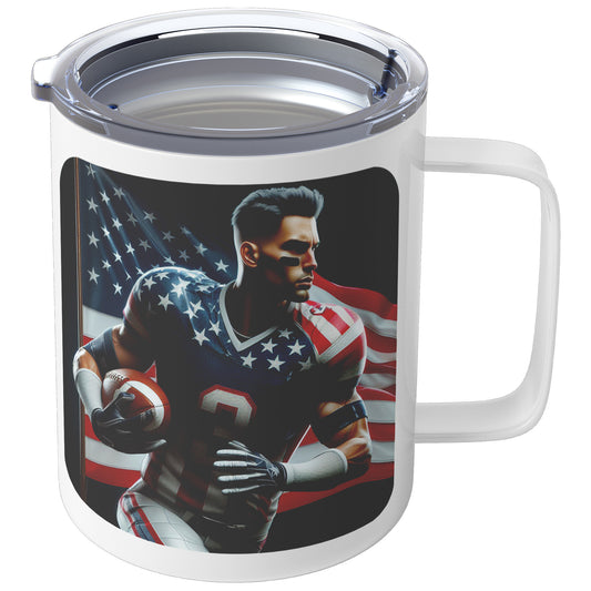 Man Football Player - Insulated Coffee Mug #50