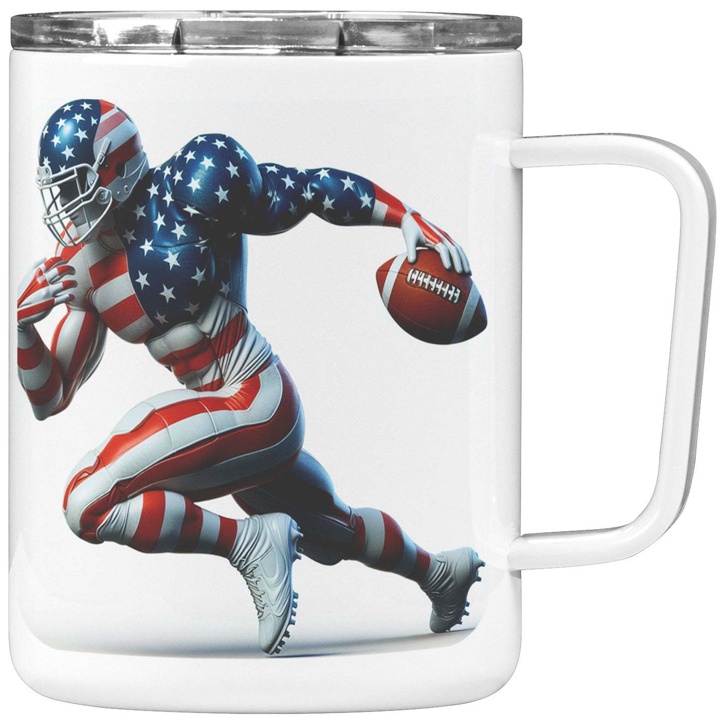 Man Football Player - Insulated Coffee Mug #2
