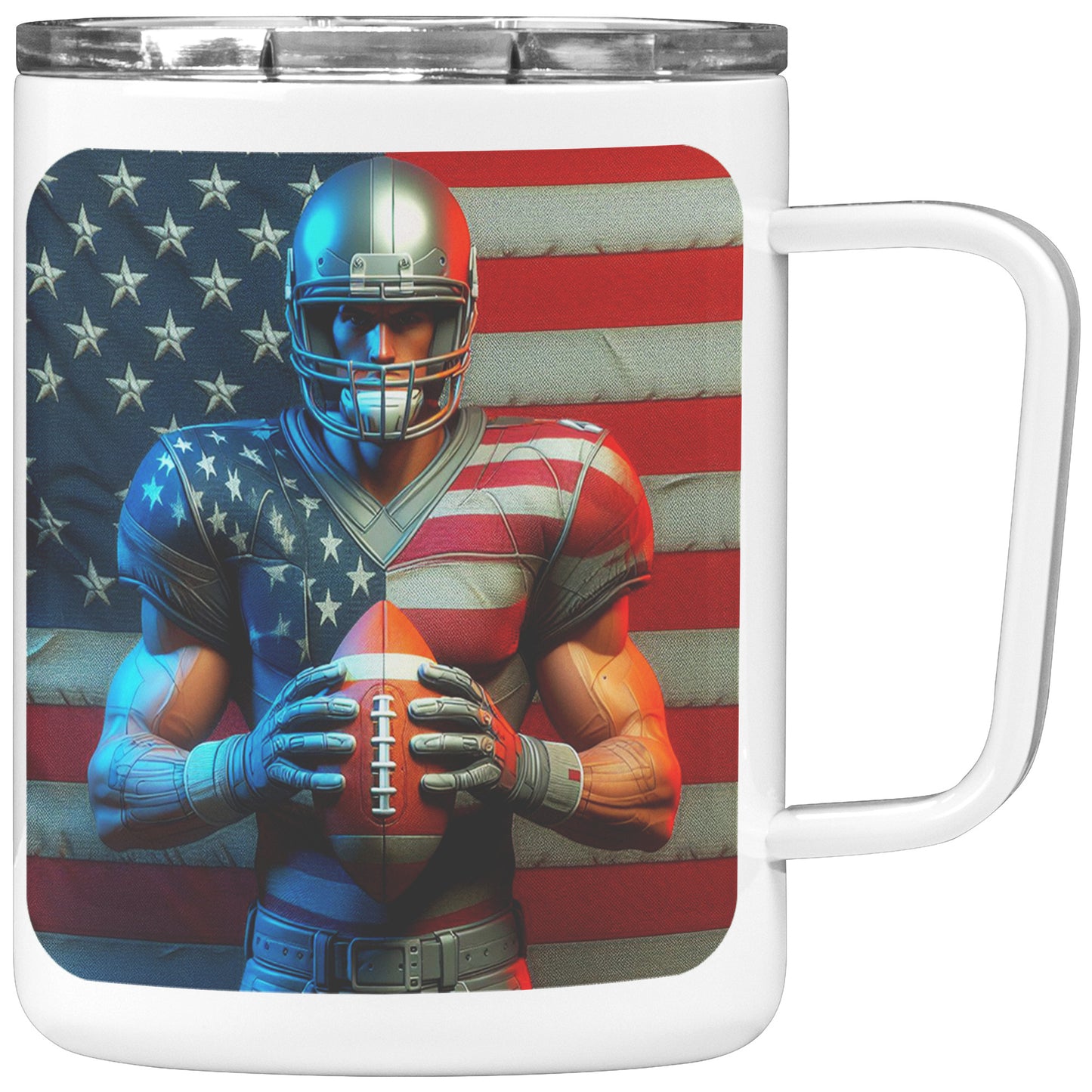 Man Football Player - Insulated Coffee Mug #48