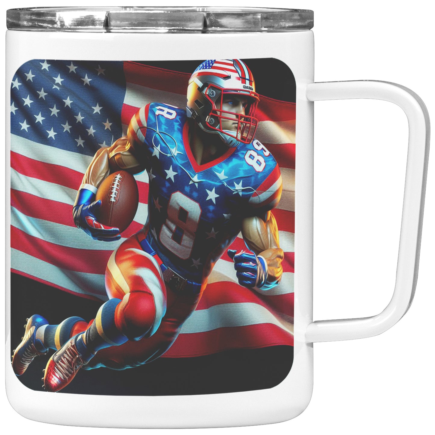 Man Football Player - Insulated Coffee Mug #51