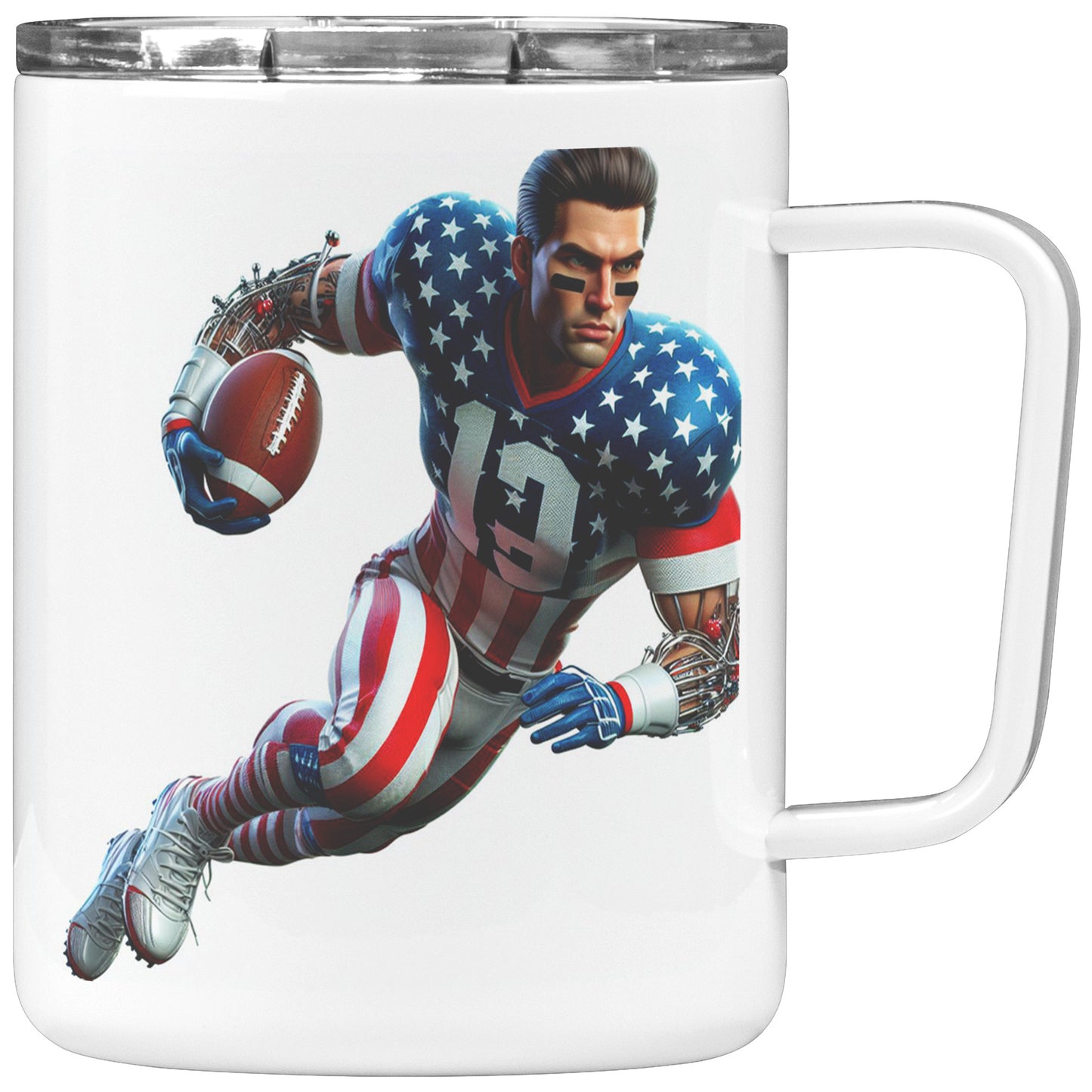 Man Football Player - Insulated Coffee Mug #30