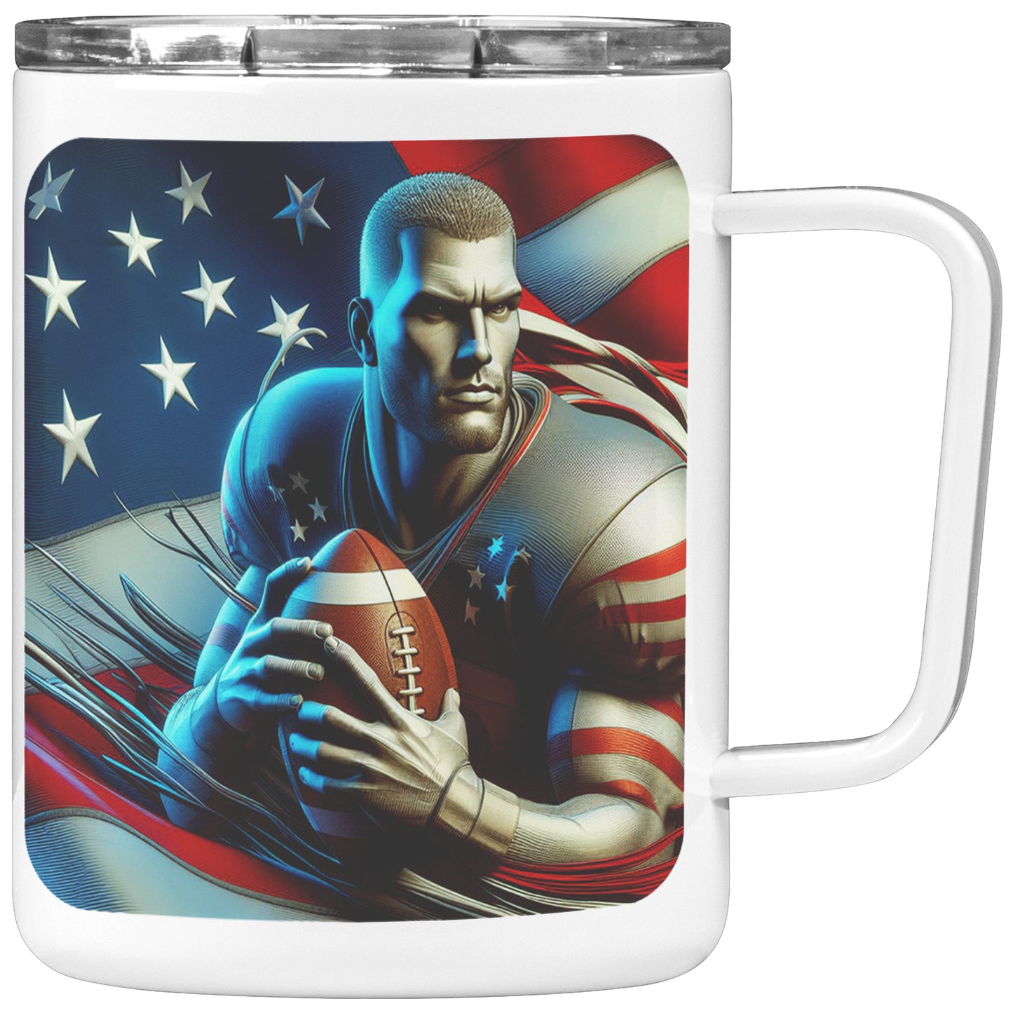 Man Football Player - Insulated Coffee Mug #28