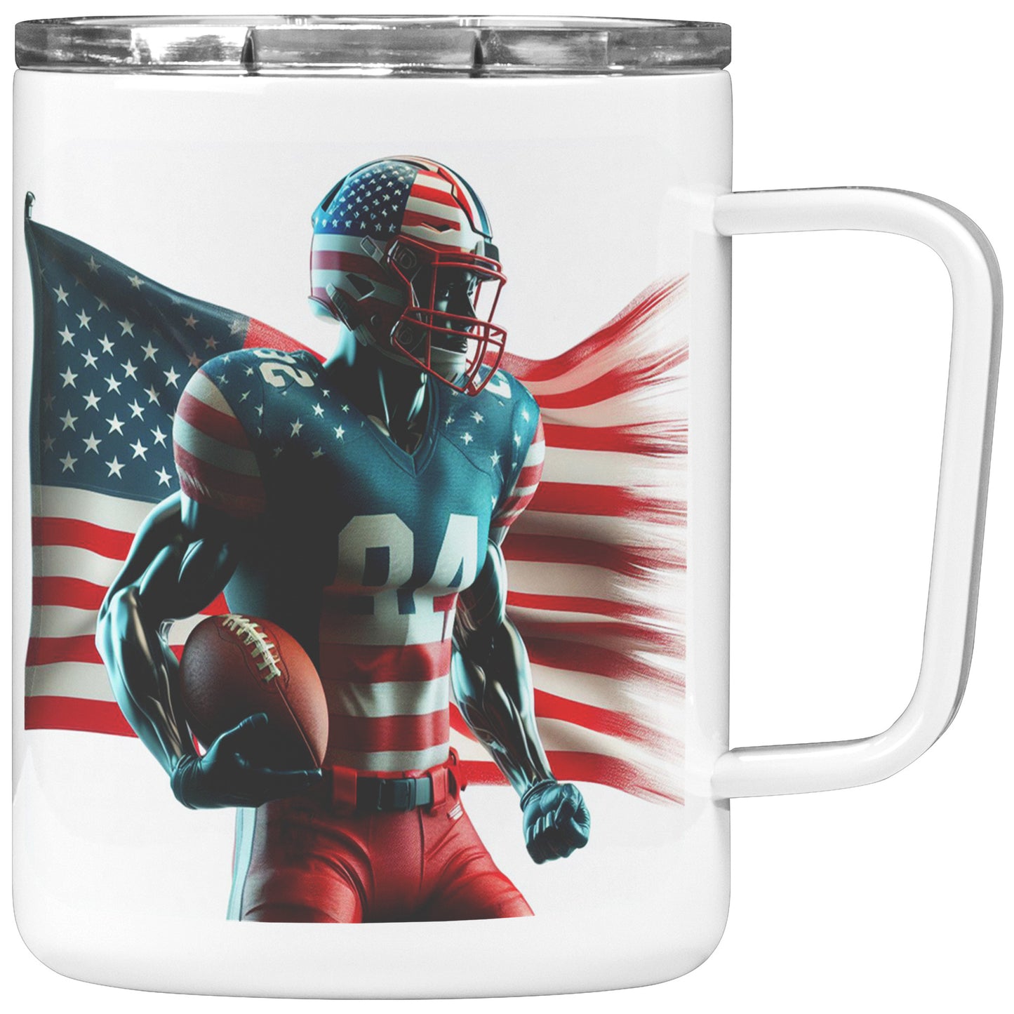 Man Football Player - Insulated Coffee Mug #39
