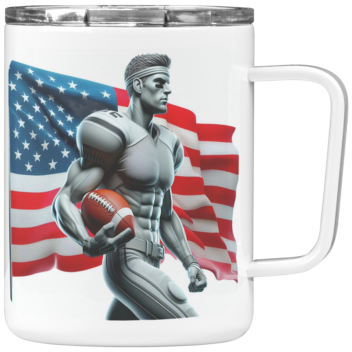 Man Football Player - Insulated Coffee Mug #31