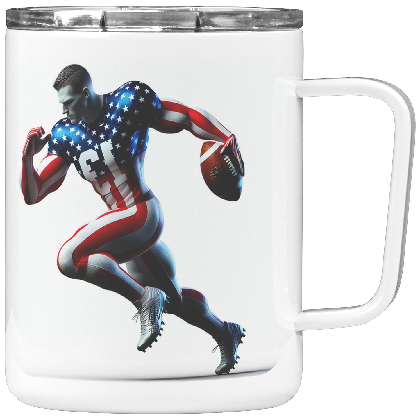 Man Football Player - Insulated Coffee Mug #4