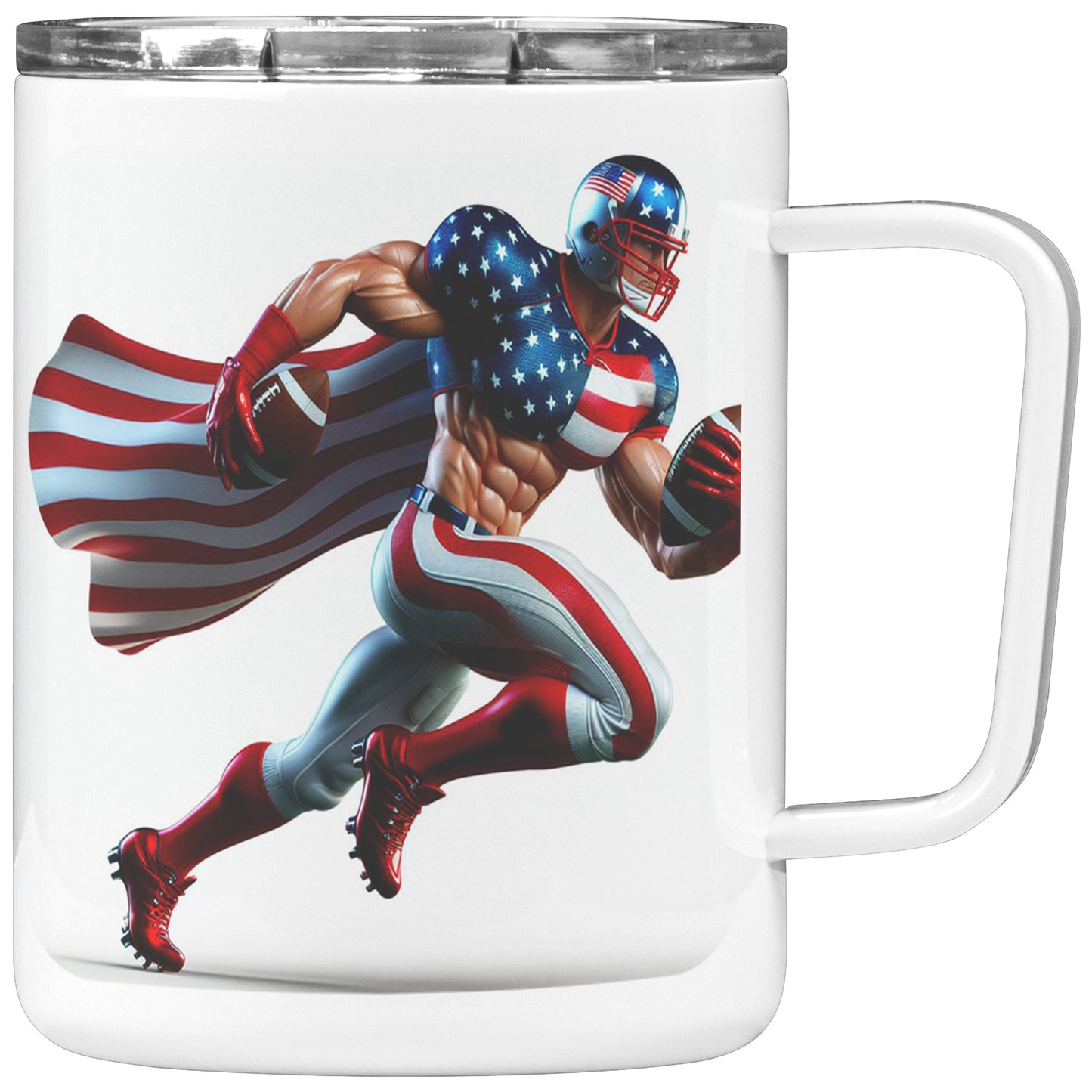 Man Football Player - Insulated Coffee Mug #3
