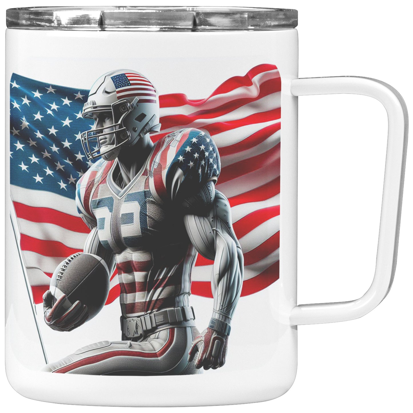 Man Football Player - Insulated Coffee Mug #43