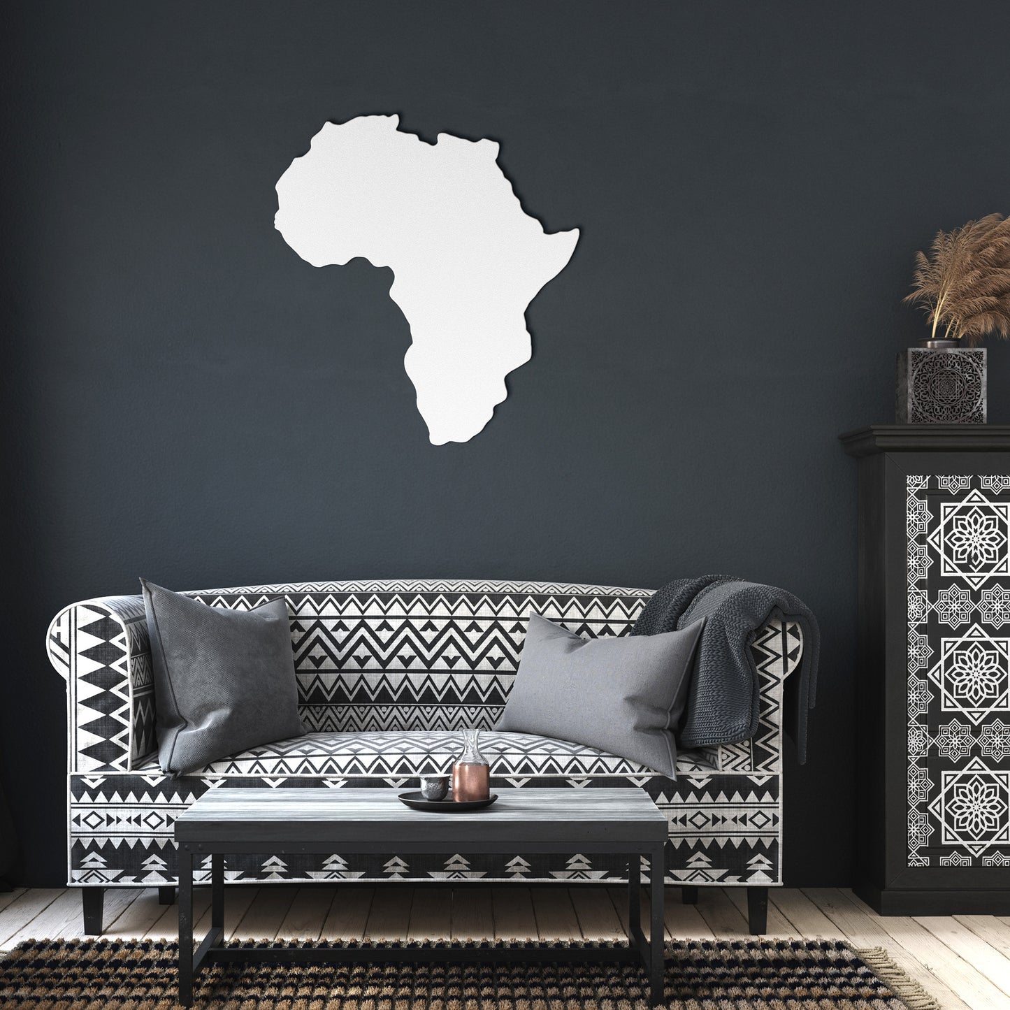 Map of Africa - Die-Cut Metal Wall Art #19