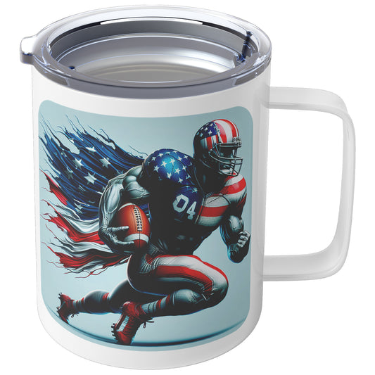 Man Football Player - Insulated Coffee Mug #1