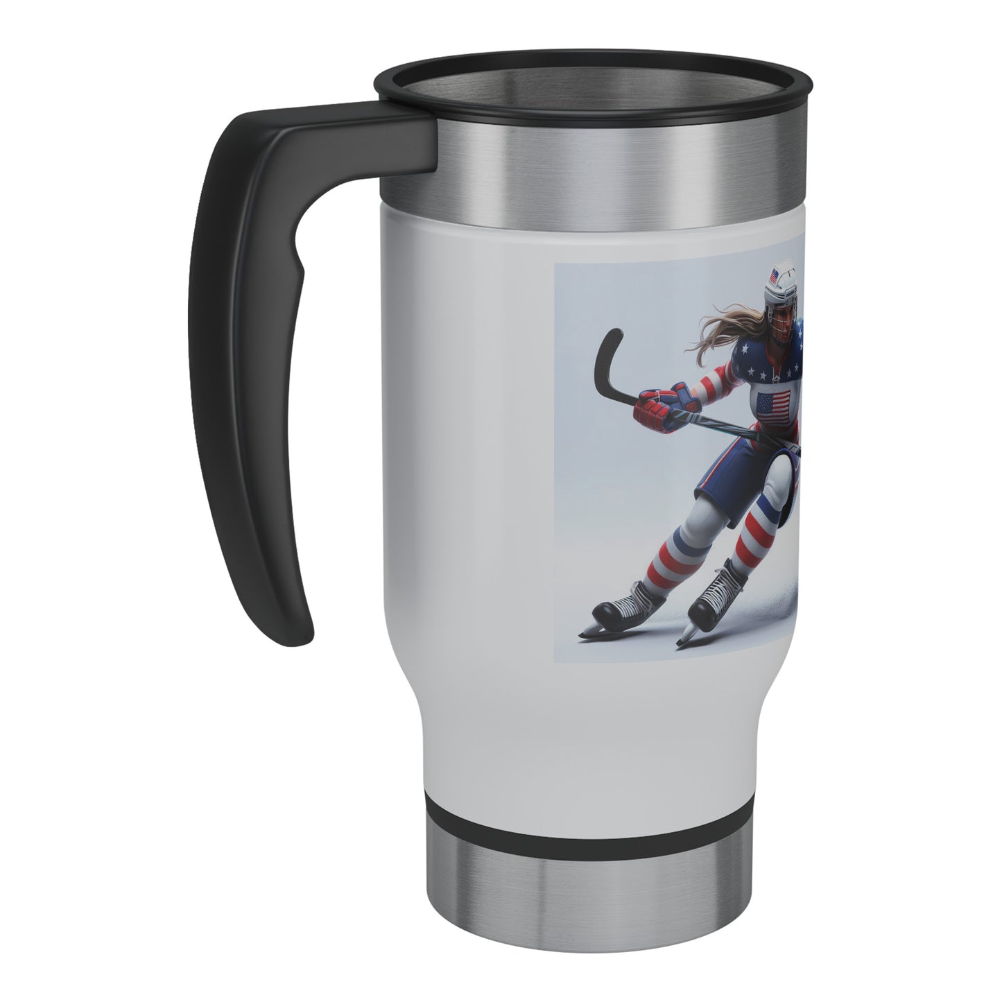 Women Ice Hockey Players - Travel Mug #6