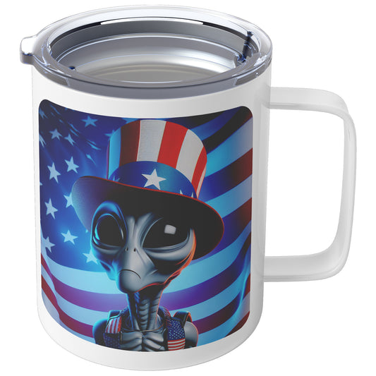 Nebulon the Grey Alien - Insulated Coffee Mug #1