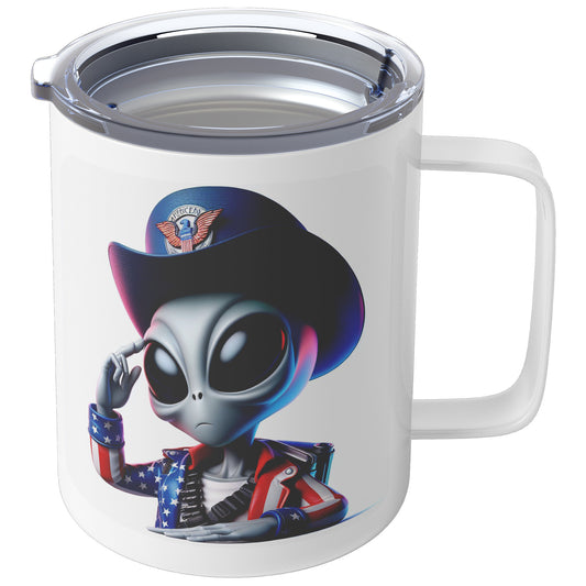 Nebulon the Grey Alien - Insulated Coffee Mug #10