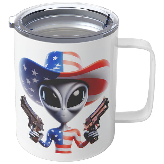Nebulon the Grey Alien - Insulated Coffee Mug #8